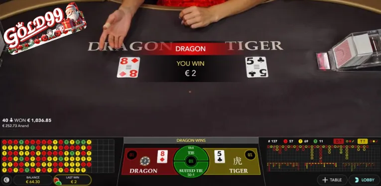 Dragon Tiger card game